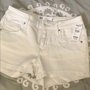 White jean shorts